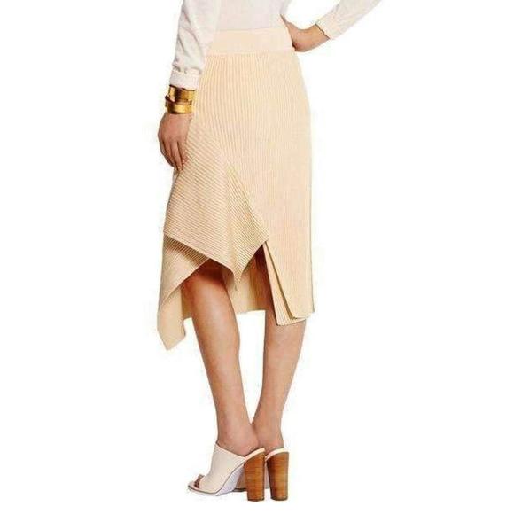 Stella McCartney - Asymmetric Ribbed Stretch-Jersey Midi Skirt - IT 38 - Picture 4 of 6
